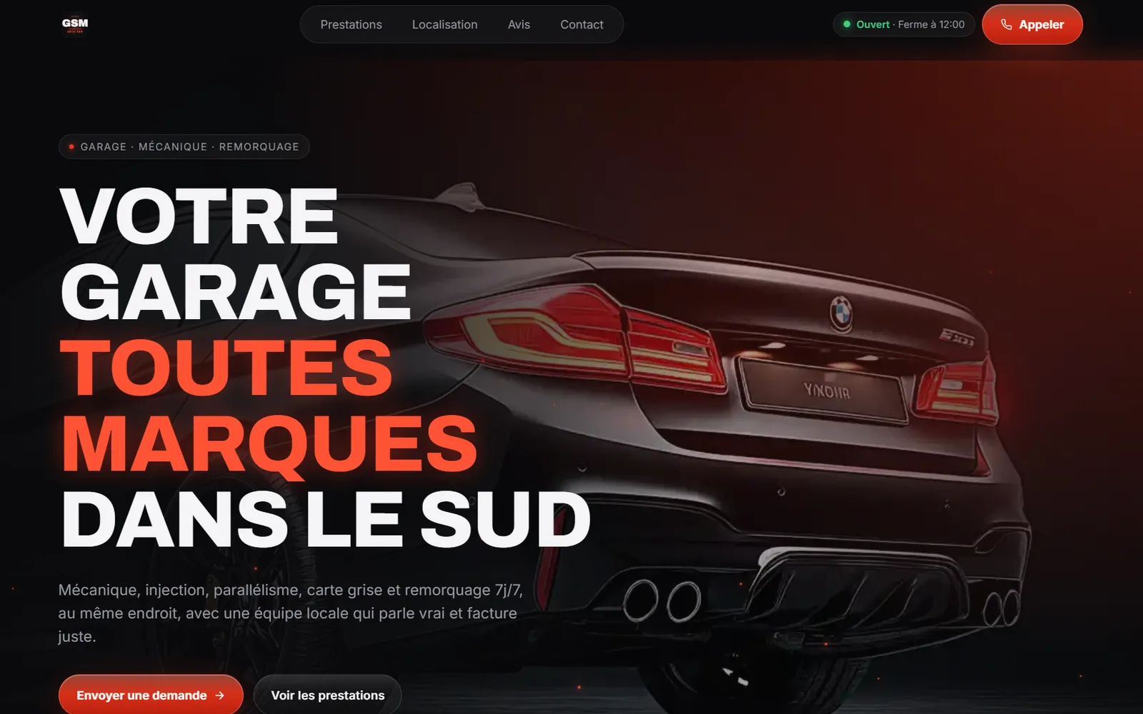 Site Garage GSM Auto Sud